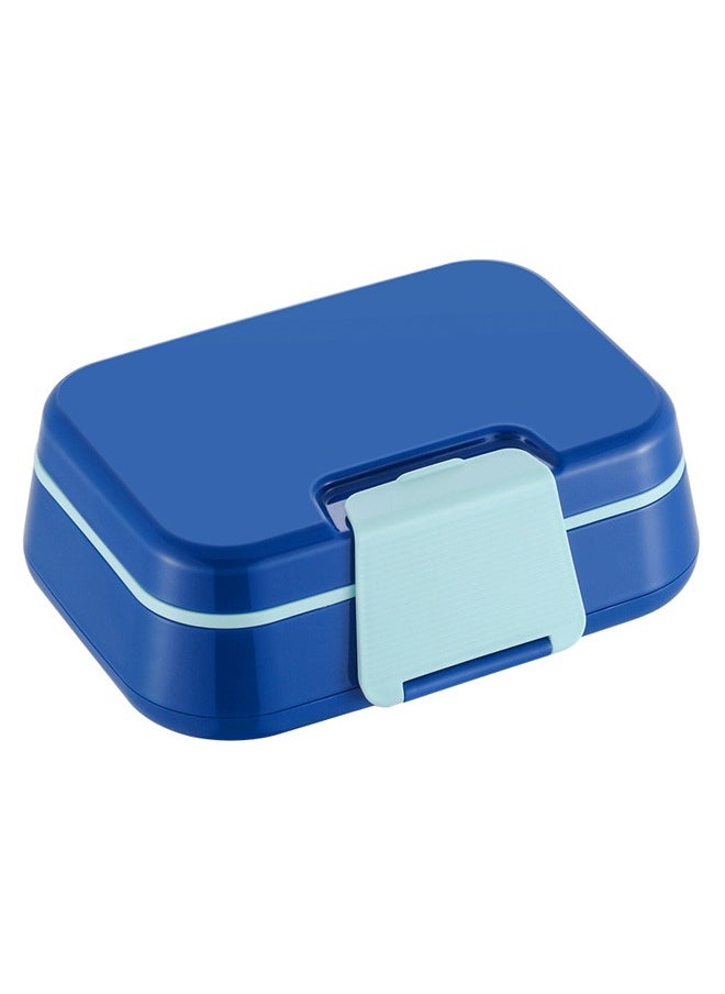 Occuwzz - Bento Box - 3-Compartment Lunch Box with Spoon and Fork, Portable and Large Capacity Suitable for Adults and Children (Blue) - Image 1