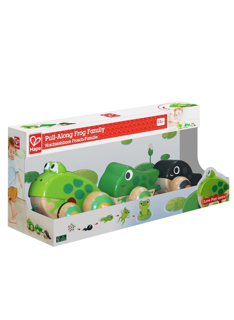 هيب لعبة الدفع والسحب الطويلة من هيب الخشبية على شكل ضفدع - Image 2