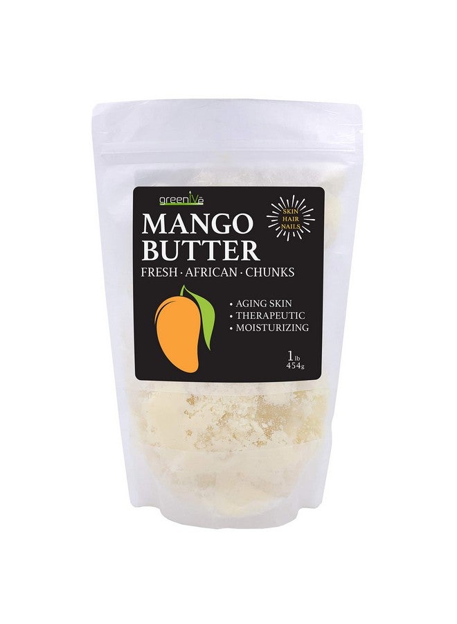 Greenive Virgin Mango Butter 100% Pure Raw Creamy All Natural Skin Moisturizer Unrefined (1 Pound Bag) - Image 1