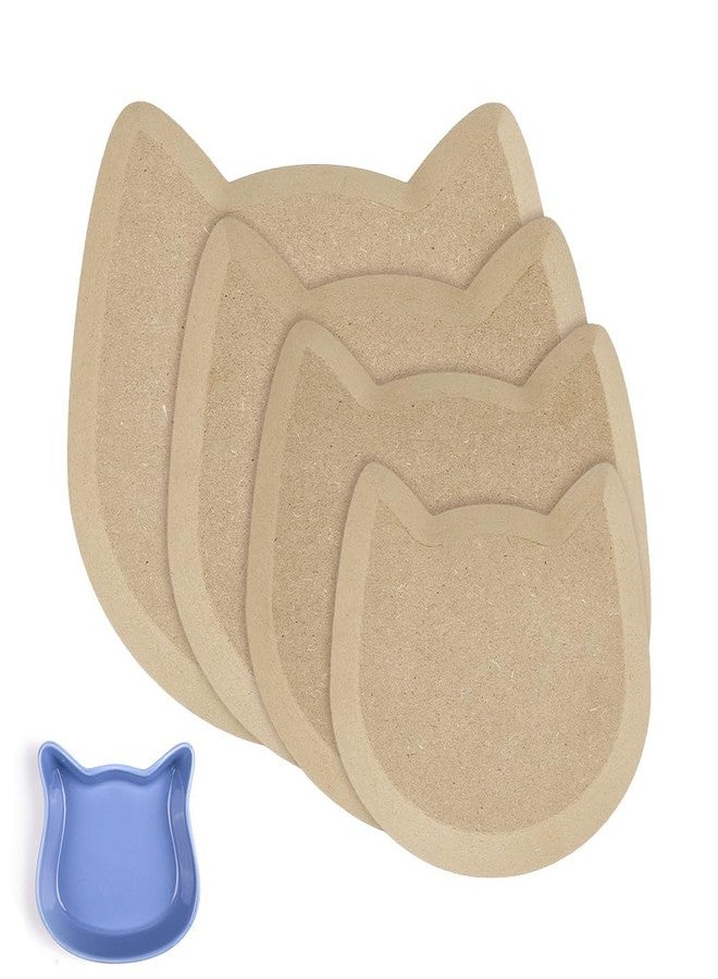 NBEADS 4 Pcs 4 Sizes Ceramics Molds, Ceramics Plate Molds Pottery Molds Pottery Tools Cat Head Shape Slump Molds Plate Forming Molds for Clay Handbuilding DIY - Image 1