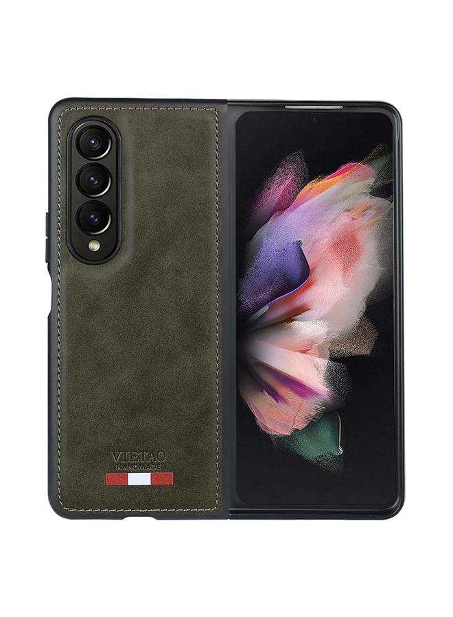 The Bros Case For Samsung Galaxy Z Fold3 5G Plain Leather PU Phone Case