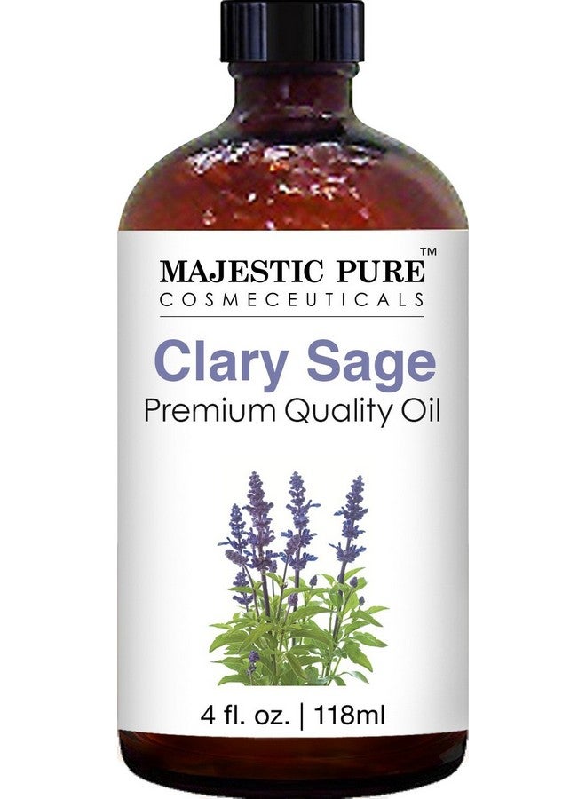 Majestic Pure Majestic Pure Clary Sage Essential Oil | 100% Pure and Natural Clary Sage Oil | Premium Grade Essential Oils for Hair Care, Home Diffusers, Skin, Aromatherapy, Massage and Humidifiers | 4 Fl Oz - Image 1