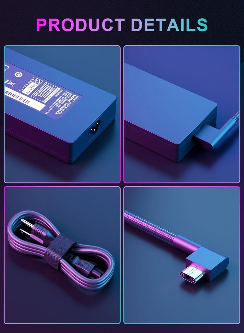 Max Power 230W Razer Charger for Razer 15 14 16 17 RC30-024801 RZ09-0248 RTX3060 RTX3070 RTX3080 RTX2070 RTX2080 GTX1060 GTX1070 19.5V 11.8A Razer  Pro 17/4K Gaming Laptop Power Adapter - Image 4