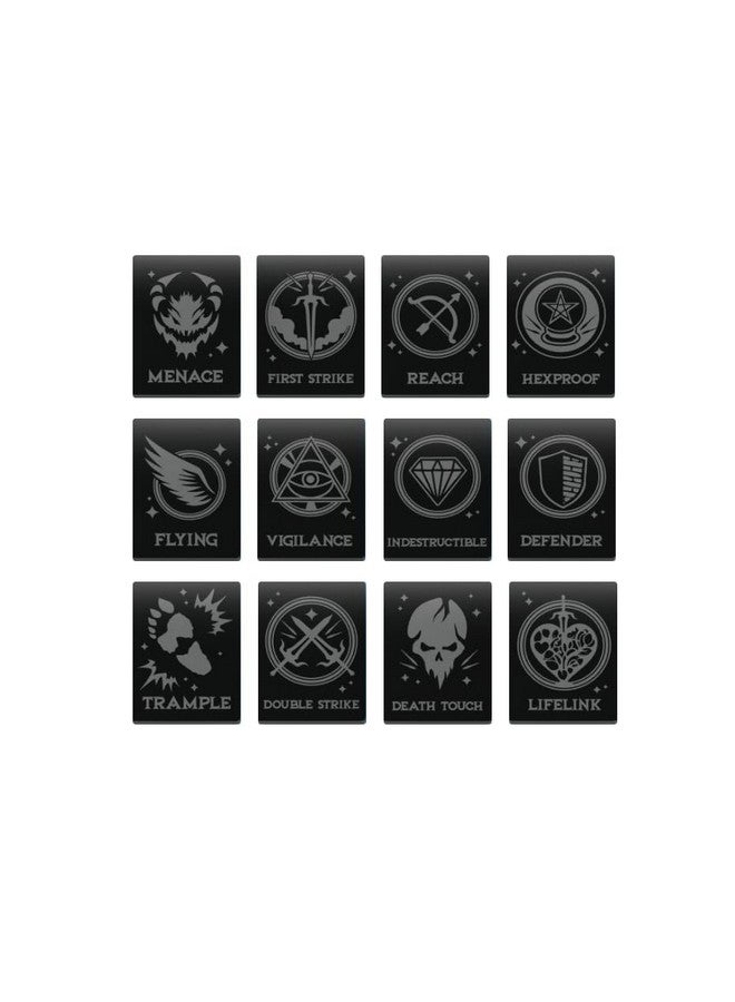 LITKO Ability Tokens | Keyword Counters Set| Compatible with Magic: The Gathering | MTG | Black - Image 2