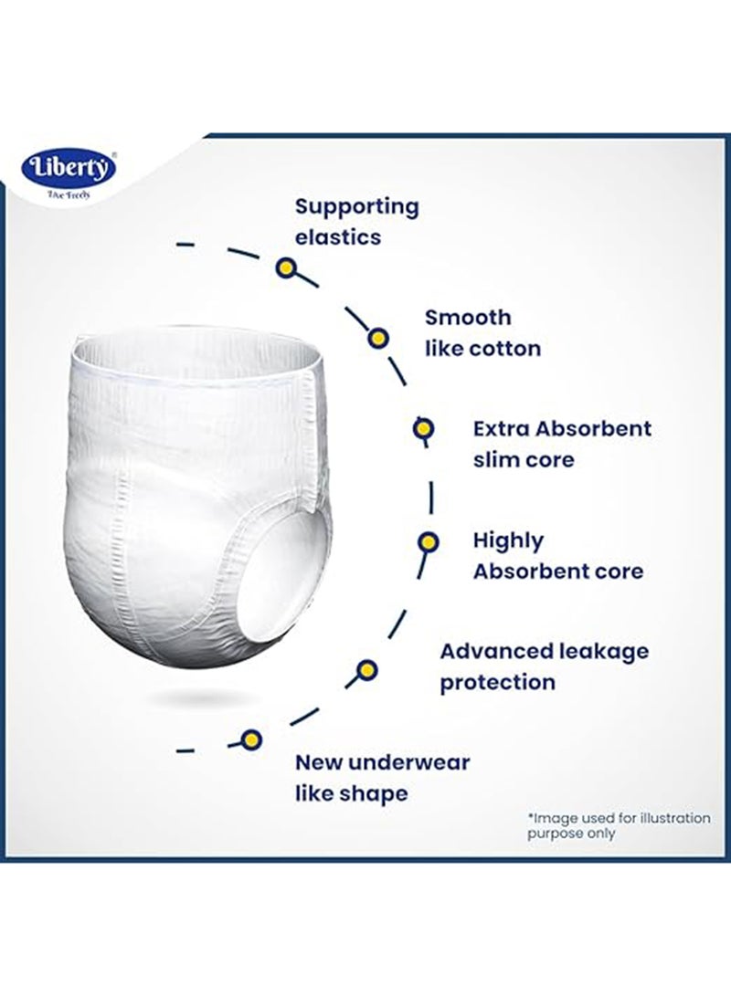 Liberty Premium Adult Diaper Pants Medium M Size 10 Count Waist Size 61-115Cm 24-45 Inches Unisex Leak Proof Pack Of 1 - Image 5