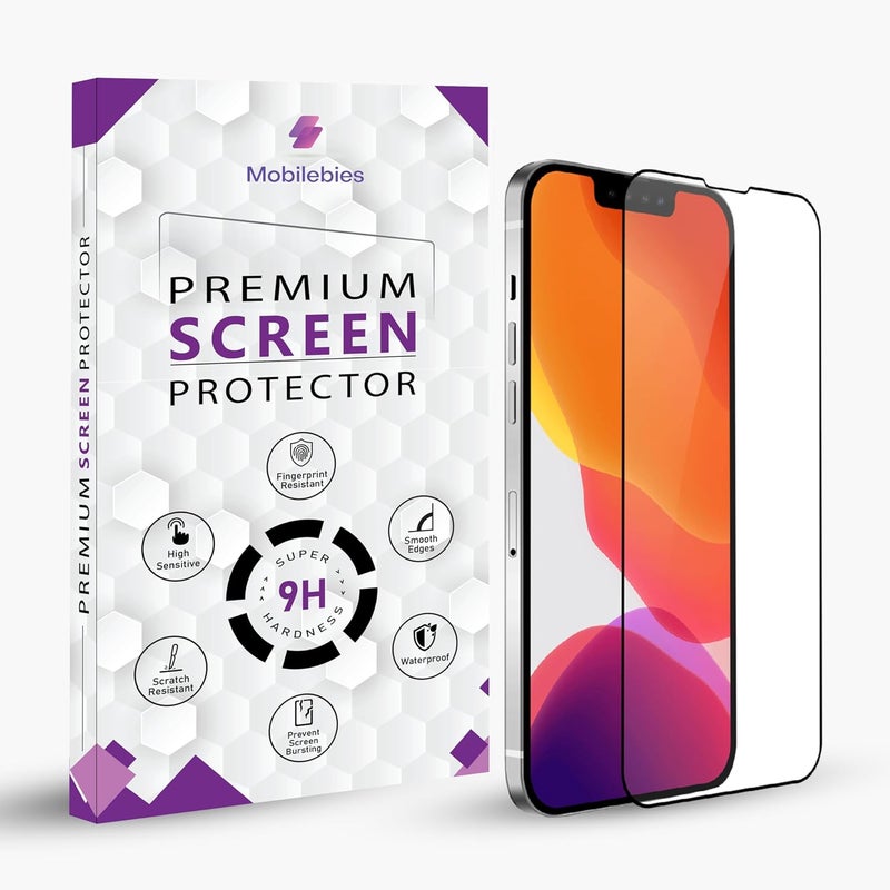 Mobilebies Premium Tempered Glass Screen Protector Guard For iPhone 13 Pro Max/ 14 Plus (6.7 Inch, Pack of 1) | Edge to Edge Coverage With Easy to installation kit - Image 1