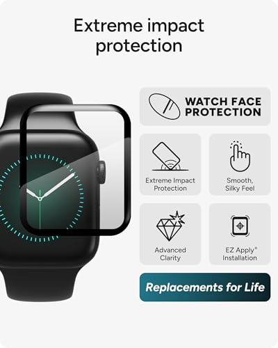 ZAGG InvisibleShield GlassFusion Made for Apple Watch Series 7 and Series 8 41mm Extreme Hybrid Glass Screen Protection - Image 3