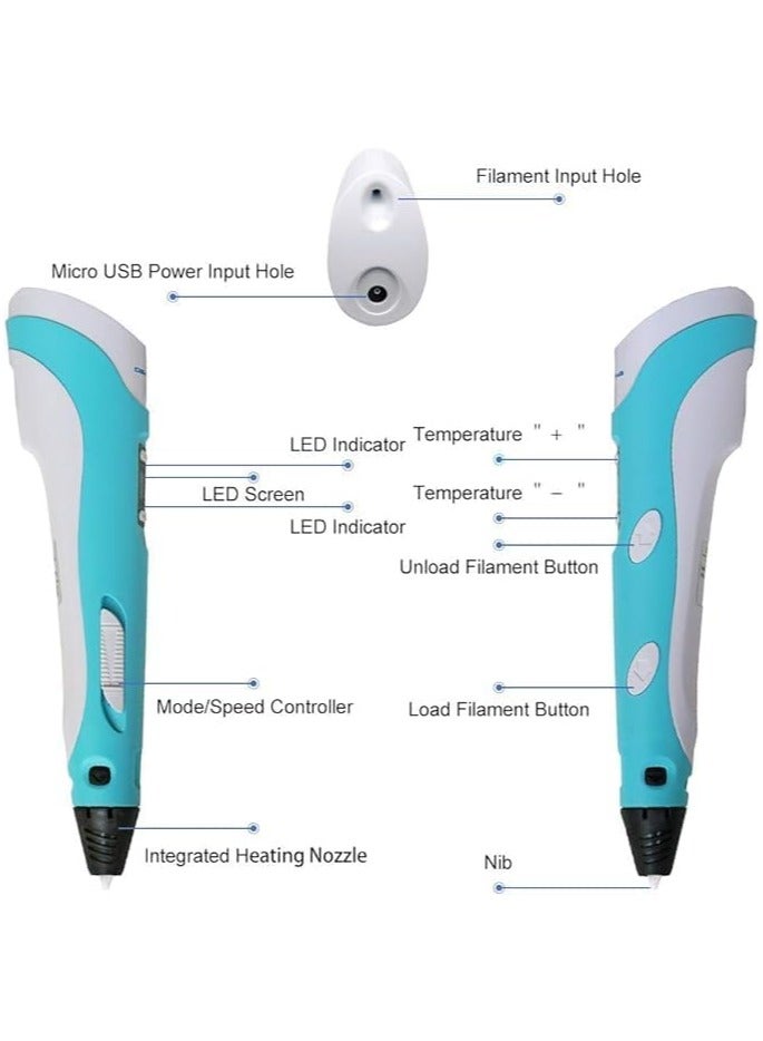 general 3D Printing Pen with Display, 3D Drawing Printing Pen with PLA ABS Refills 3 Colors, 3D Doodler Pen Creative Toy, DIY Arts Crafts Gift for Kids & Adults - Image 5