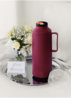 TRAMONTINA Since 1911,Made in Brazil- Exata Red Plastic Thermal Beverage Dispenser with 1 Liter Glass Liner and Plastic Lid  - Image 5