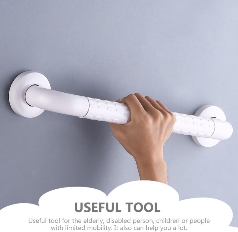 Bathroom Toilet Handrail 40cm White Non-Slip Stainless Steel Grab Bar for Disabled Persons Shower Safety Rail Bathroom Accessibility Aid - Image 5