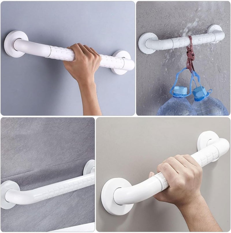 Bathroom Toilet Handrail 40cm White Non-Slip Stainless Steel Grab Bar for Disabled Persons Shower Safety Rail Bathroom Accessibility Aid - Image 4