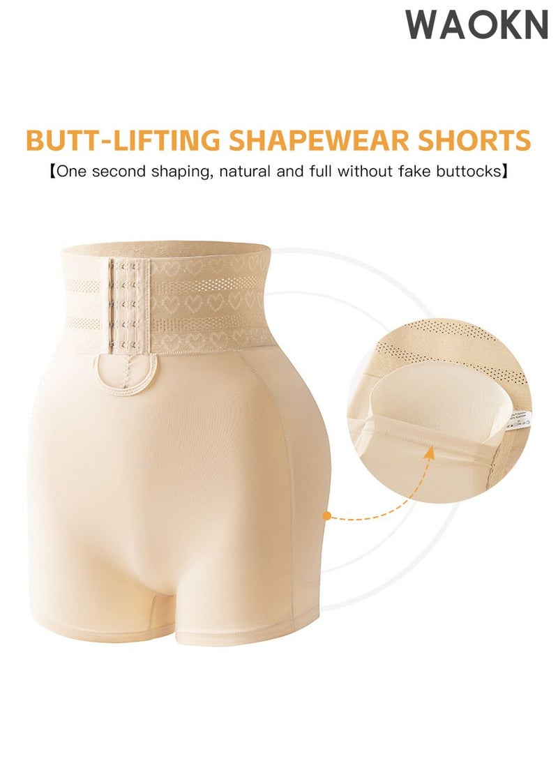 دبليو أيه أو كي أن مشد نسائي بضغط مزدوج لدعم ما بعد الولادة، مشد عالي الخصر ومشكل للجسم، مشد مغلق مع تشكيل الفخذ، مشد تدريب الخصر بسحاب للنساء، مشد للتمرين - Image 2