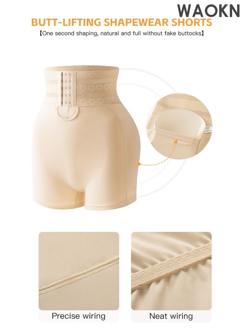 دبليو أيه أو كي أن مشد نسائي بضغط مزدوج لدعم ما بعد الولادة، مشد عالي الخصر ومشكل للجسم، مشد مغلق مع تشكيل الفخذ، مشد تدريب الخصر بسحاب للنساء، مشد للتمرين - Image 5