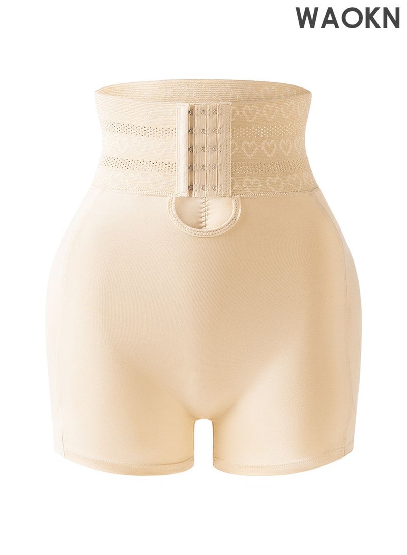 دبليو أيه أو كي أن مشد نسائي بضغط مزدوج لدعم ما بعد الولادة، مشد عالي الخصر ومشكل للجسم، مشد مغلق مع تشكيل الفخذ، مشد تدريب الخصر بسحاب للنساء، مشد للتمرين - Image 1