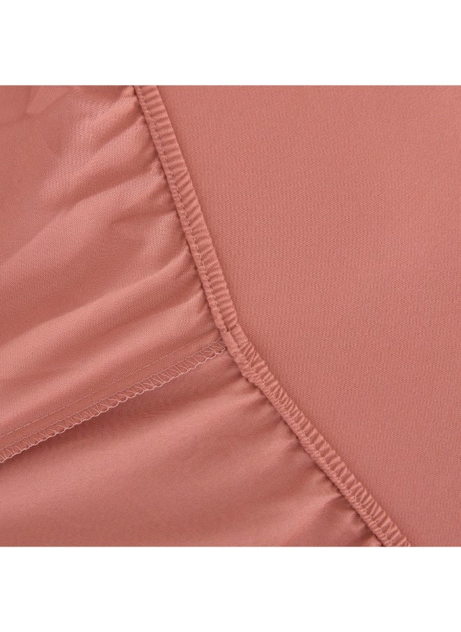 Home Box Derby Solid Microfiber Queen Fitted Sheet 150 X 200 X 25 Cm  - Image 4