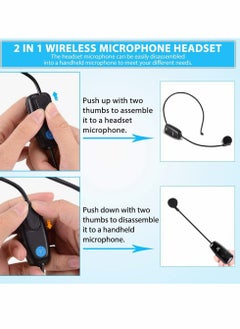 KASTWAVE Wireless Microphones System Microphone Headset Lavalier Lapel Speak Beltpack Receiver Suitable for Smartphone Laptop Desktop PC Speaker Stage Public Speaking and Teaching  - Image 4