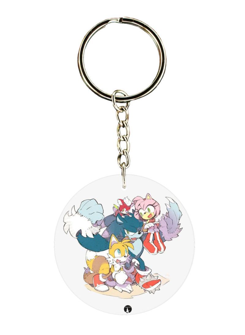 Double Sided Sonic Printed Keychain