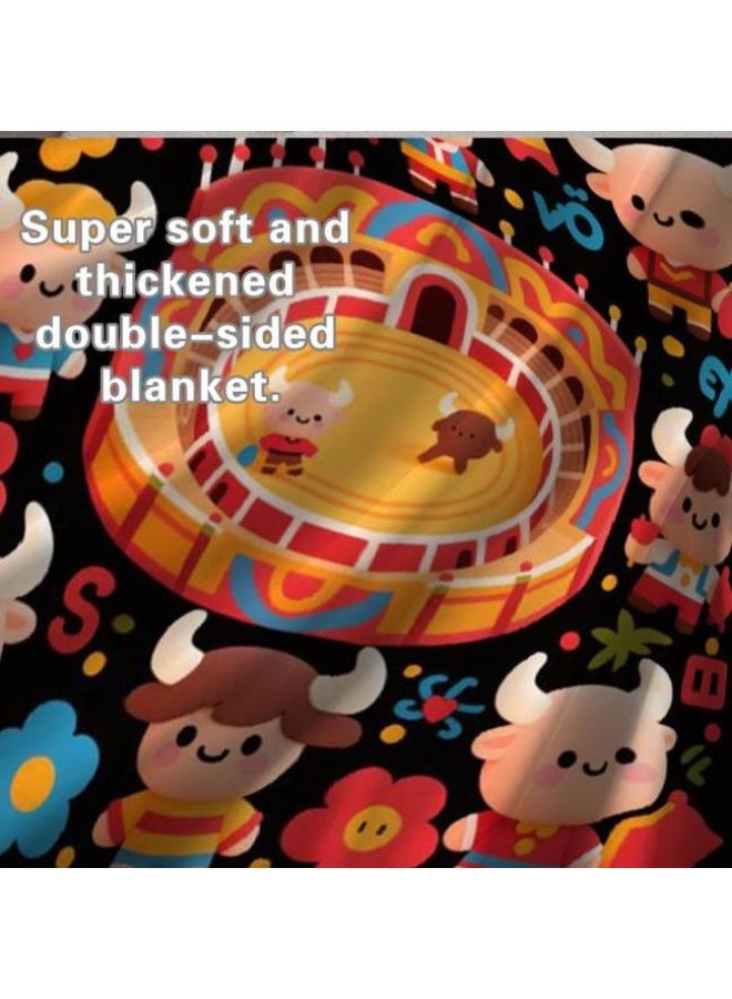 general Children's or student cartoon flannel thin blanket (warm and comfortable, suitable for sleep, games) 100cm*150cm - 701 - Image 5
