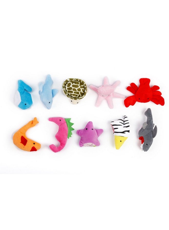 Oiuros 20pcs Different Cartoon Animal Finger Puppets Soft Velvet Dolls Props Toys Easter Basket Stuffers - Image 2