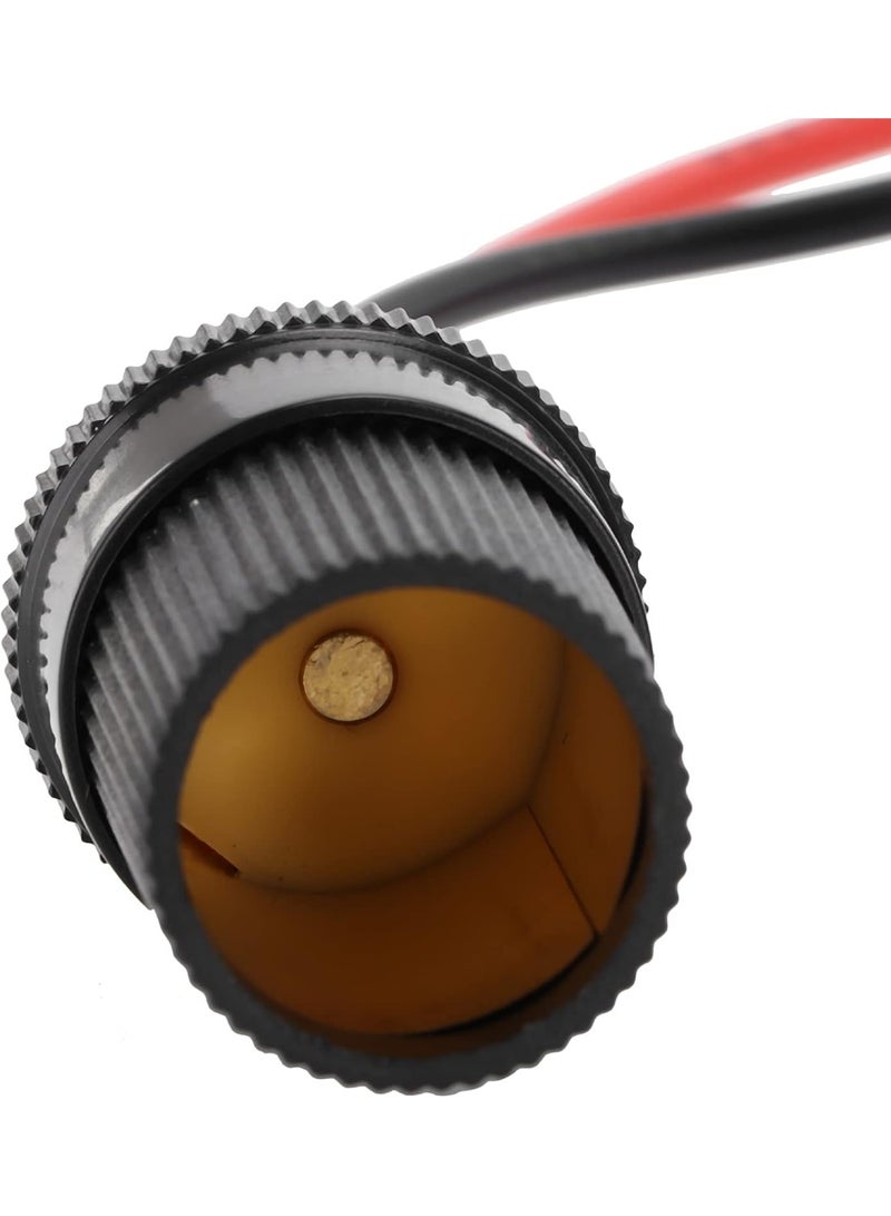 Battery Clamp to Cigarette Lighter Cable - 12V-24V DC Insulated Jump Cable Extension - Heavy Duty Battery Clip Connector for Car Appliances & Power Tools - Image 2