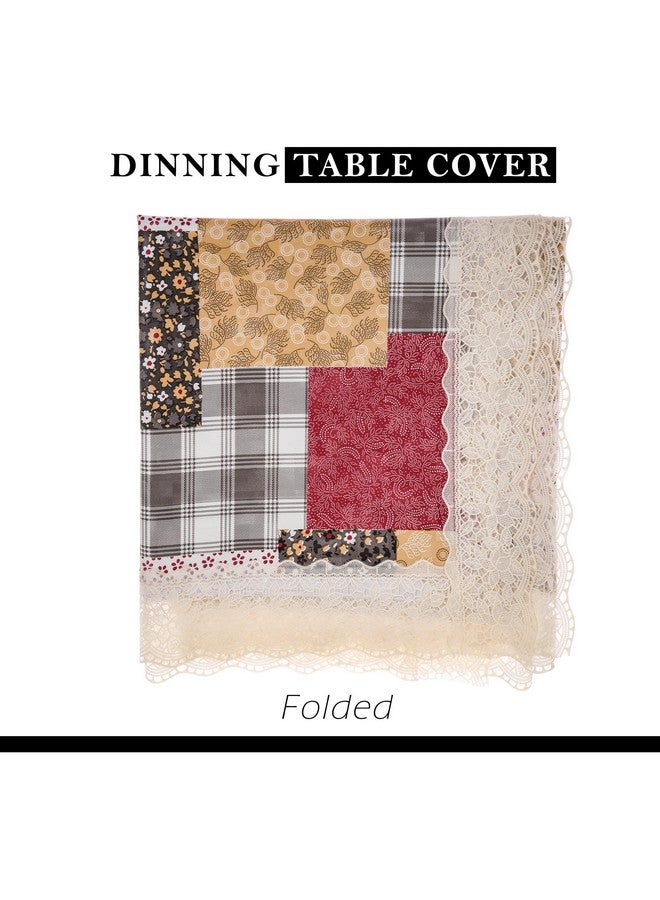 Kuber Industries Dining Table Cover | 60x90 Inch | 6 Seater Dining Table | PVC Table Cloth | Kitchen Table Cover | Waterproof Table Cover | Table Cloth for Dining Table | Barik Flower | Multicolor - Image 2