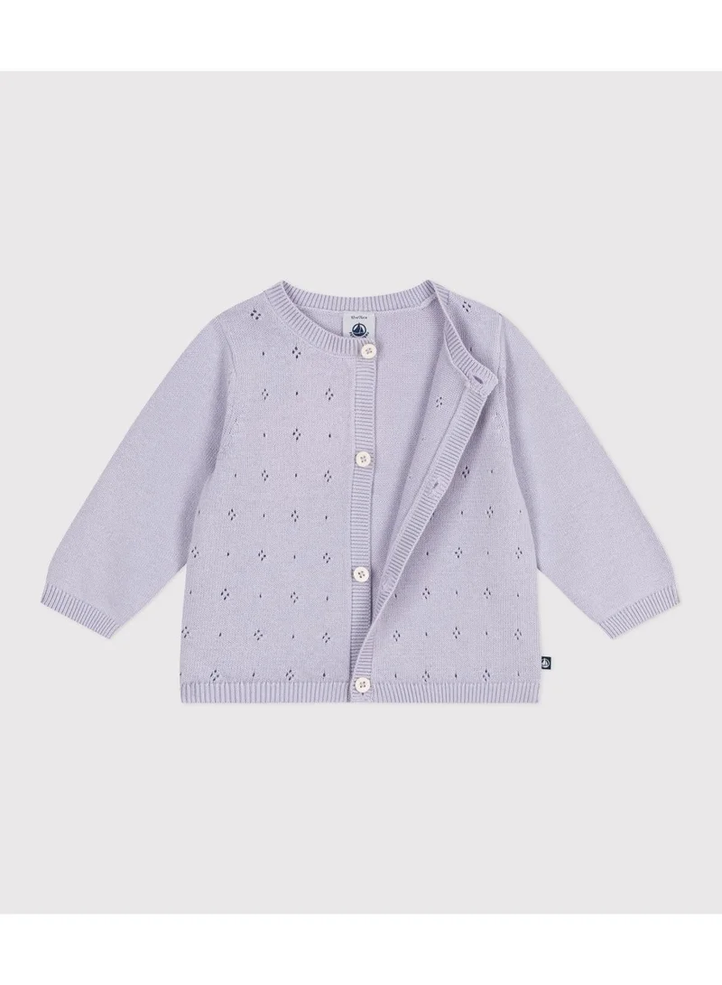 بيتي باتو كارديجان أطفال قطن محبوك سادة