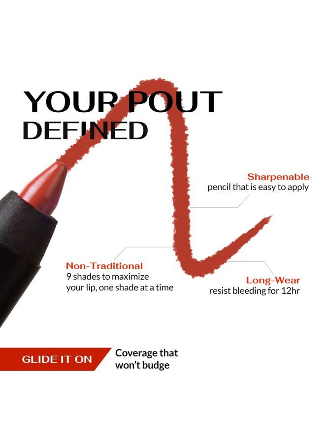 K7L Dark Red Lip Crayon (Vegan) - Waterproof and Smudge-Proof Cosmetics - Flame - Image 3