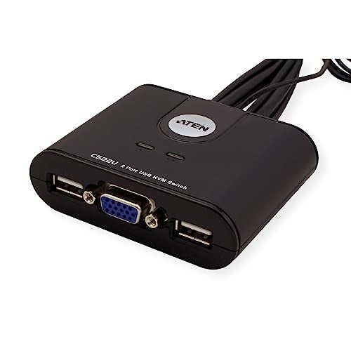 Aten 2 Port KVM 2 Way Switch, 120 Volts, Blue, Toggle - Image 3