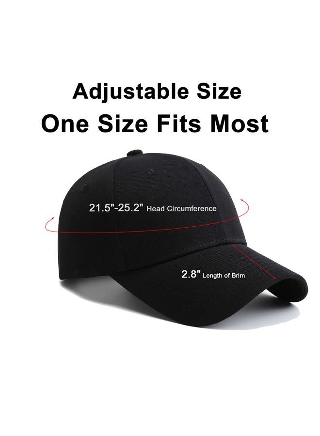 PFFY 2 Packs Baseball Cap Golf Dad Hat for Men and Women, Black+orange, One size - Image 5