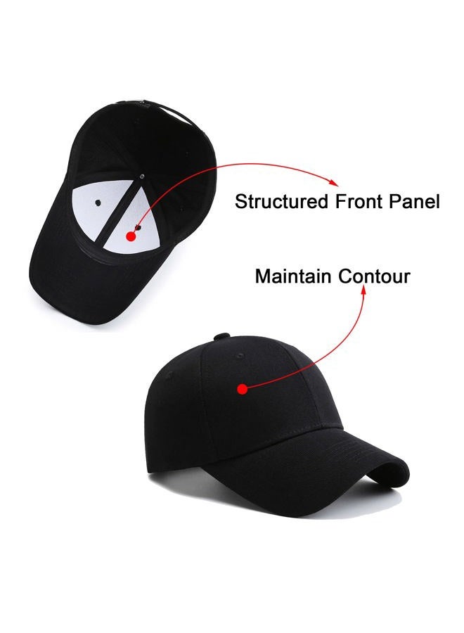 PFFY 2 Packs Baseball Cap Golf Dad Hat for Men and Women, Black+orange, One size - Image 3