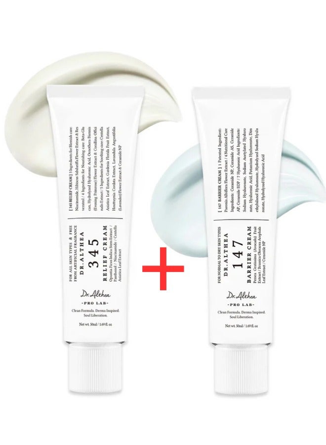 دي آر.ألثيا مجموعة الكريم المزدوج الأصلية من دي آر.ألثيا | كريم 345 ريليف 50 مل وكريم 147 بارير 50 مل - Image 1
