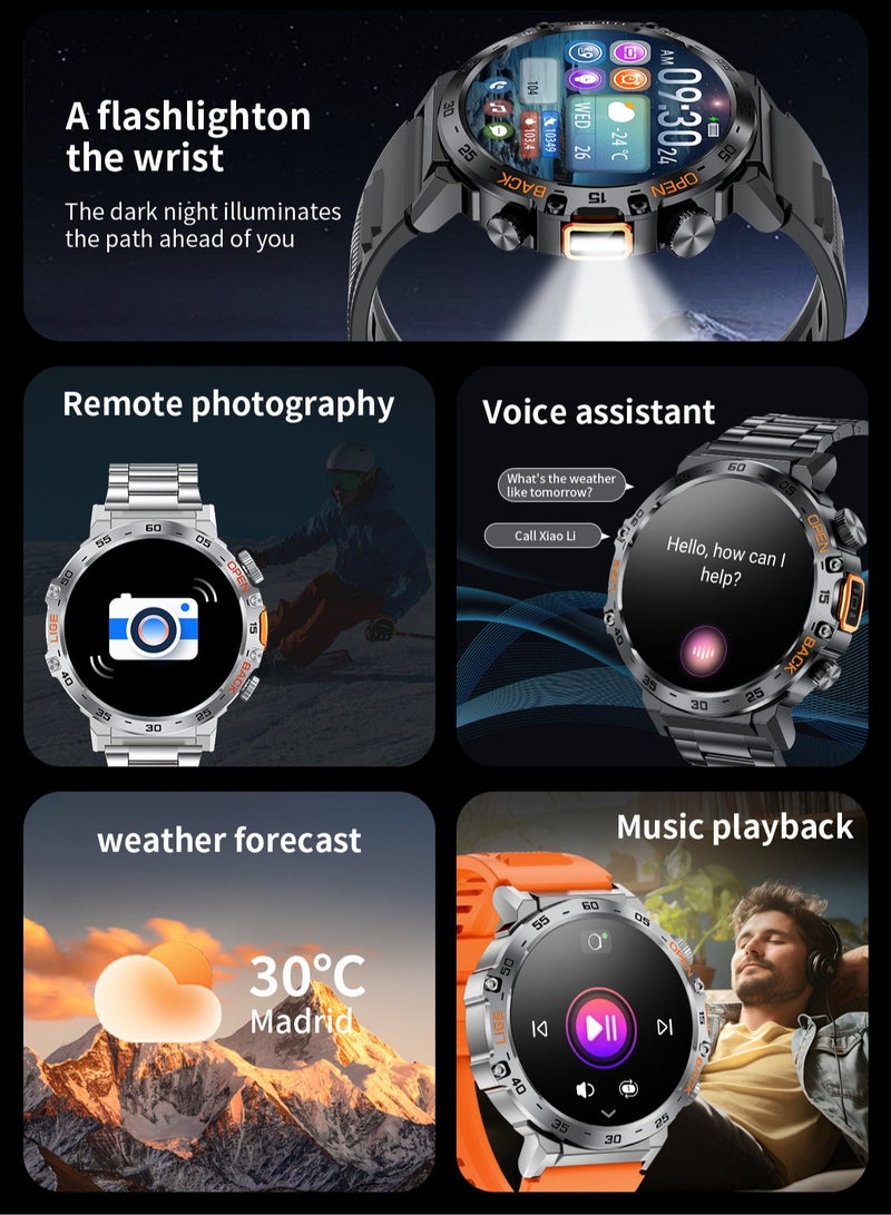 Play Video Smart Watch for Men(Answer/Make Call),  1.39 HD Screen, 400mAh Battery, 5ATM Waterproof, Fitness Tracker, 100+ Sports Modes - Image 3