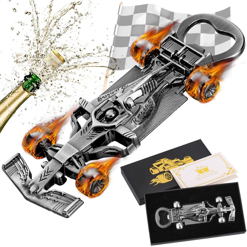 LKKCHER Racing Car Gifts for Men Women, Novelty Racing Car Bottle Opener, Birthday Gifts Christmas Gifts for Men Grandpa Boyfriend Husband, Racing Gifts Stocking Stuffers for Men Dad Adults - Image 1