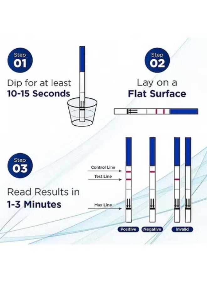 HCG Pregnancy Test Strips, Early Detection Pregnancy Tests Kit, Highly Accurate Fast Results - Image 3