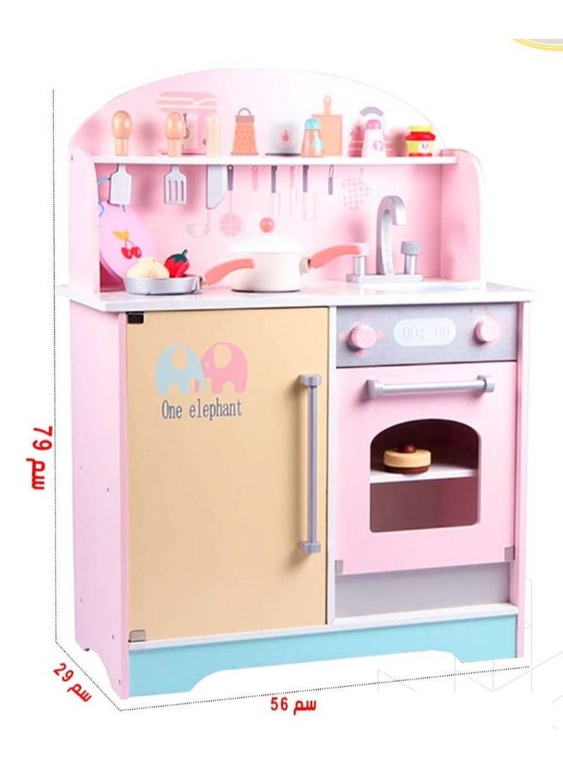 Wooden toy kitchen set for children - Image 2