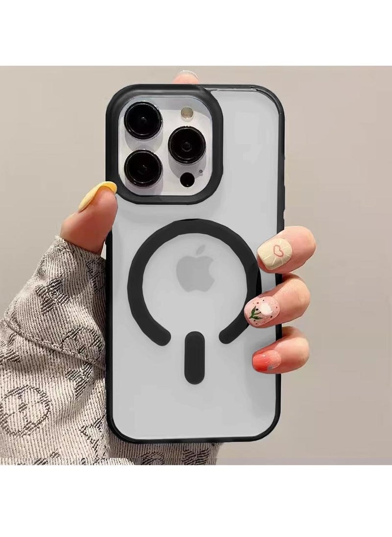 Techie - Apple iPhone 16 Pro Max Frosted Translucent Matte Back Cover Case with Magnetic MagSafe - Black - Image 1