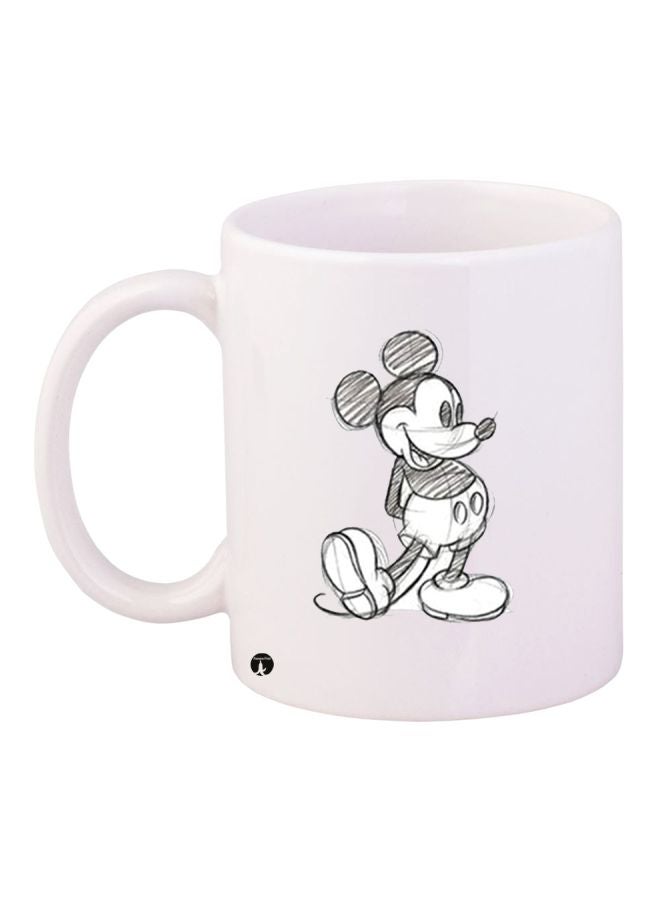 RYN Cartoon Printed Coffee Mug White/Grey 11ounce