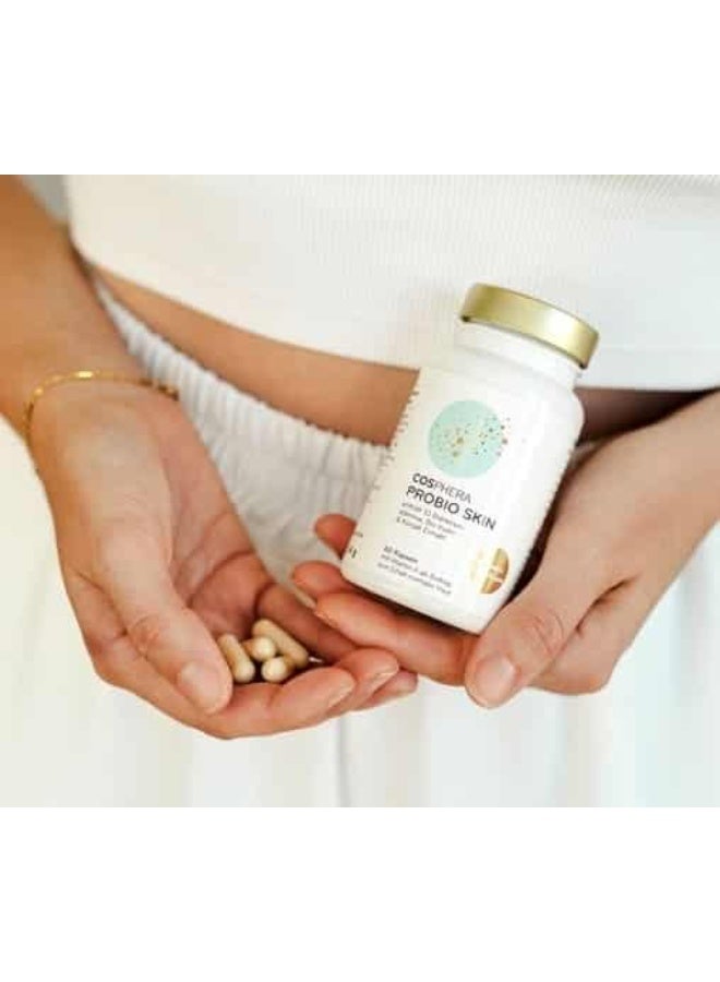 كوسفيرا بروبيو سكين (Probio Skin) يدعم صحة البشرة ويقلل من حب الشباب والالتهابات 60 كبسولة - Image 5