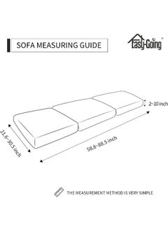 Easy-Going Easy-Going 100% Waterproof Chair Sofa Seat Cushion Slipcovers Couch Cushion Cover Stretch Furniture Protector for Kids, Pets (3-Piece Sofa Cushion, Ivory)  - Image 5