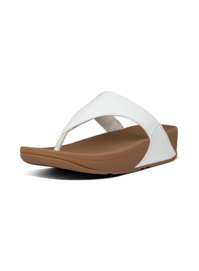 FitFlop 049-584 Fitflop Ladies Sandals Lulu Leather Toepost I88-024 White  - Image 1
