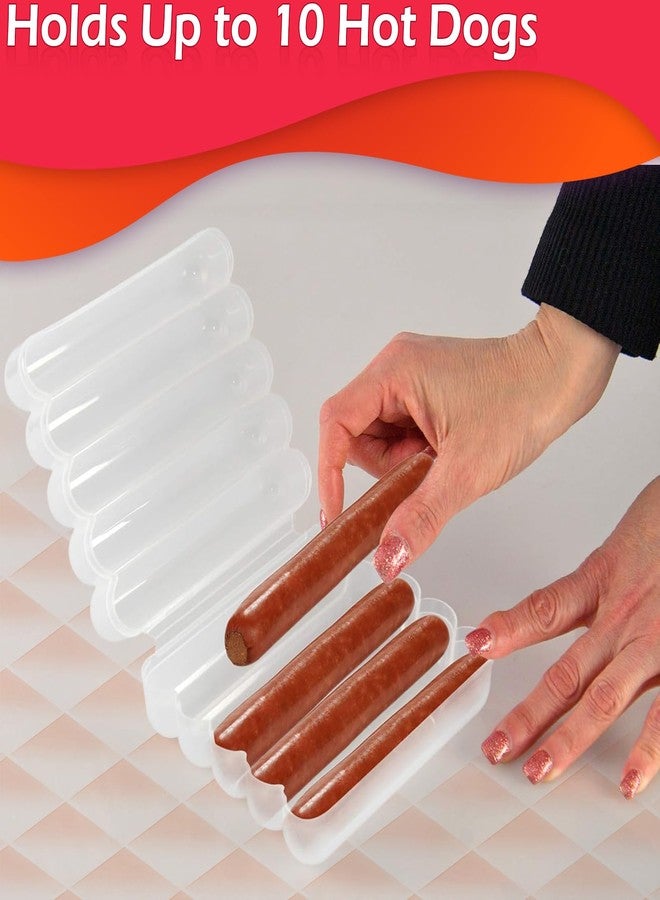 Home-X Hot Dog Keeper, Clear Hinged Lid, Hot Dog Storage Box, 5 ¼" L x 5" W x 2" H - Image 5