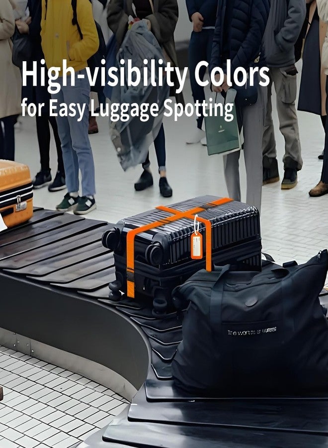 Hexwell Luggage Straps for Suitcases 79 Inch Length Adjustable Luggage Belt with Tags Easy to Identify Travel Luggage Strap (Orange, Pack - 2) - Image 3