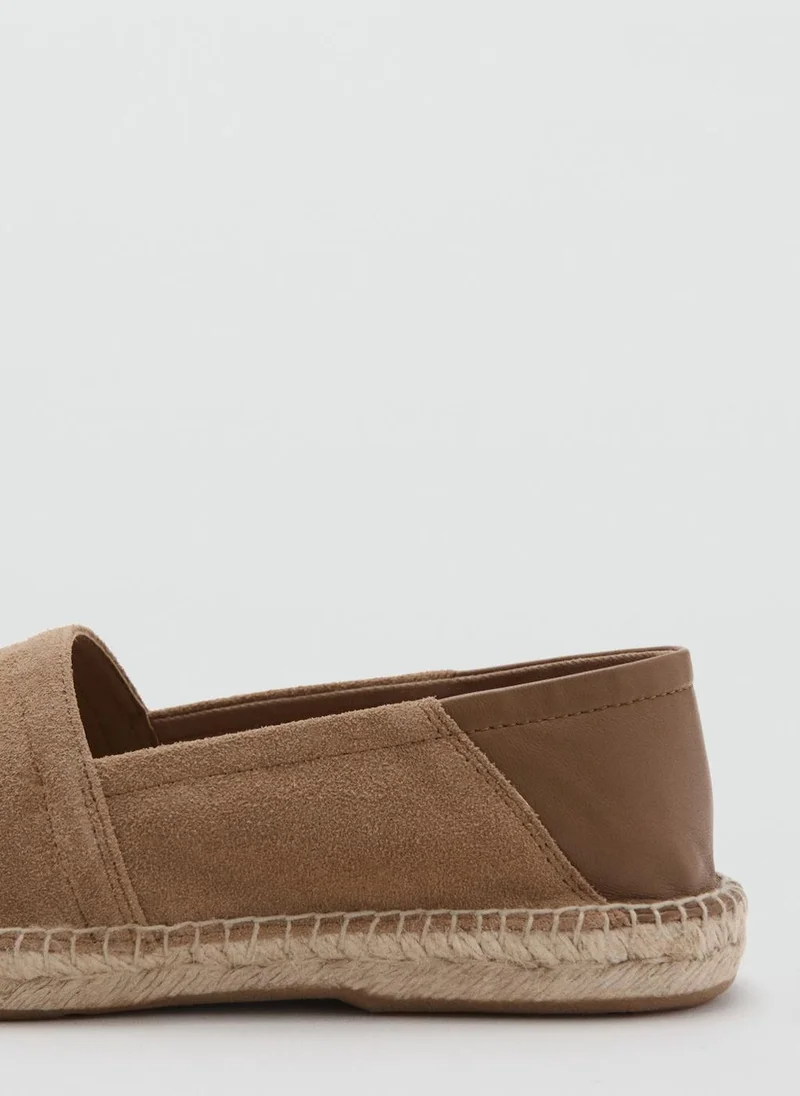 Mango Man  Solid leather espadrille for Men | Best Price UAE