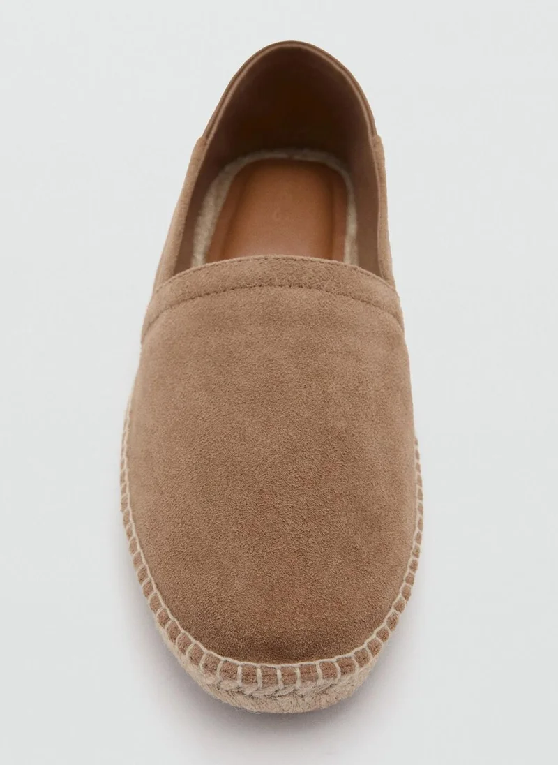 Mango Man  Solid leather espadrille for Men | Best Price UAE