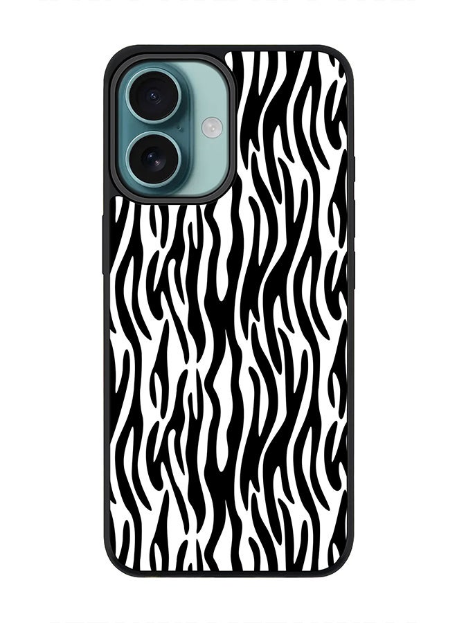 Stylizedd For iPhone 16 Case [Compatible with MagSafe] Slim Magnetic cover Phone Case iPhone 16 -Zebra Stripes - Image 1