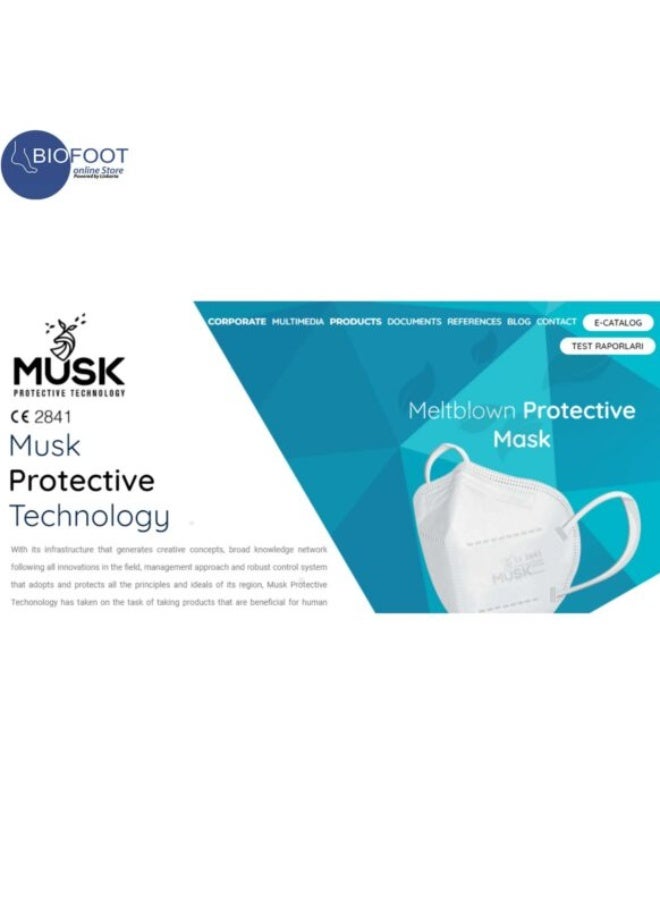 Musk N95 Mask White 10 PCS - Image 4