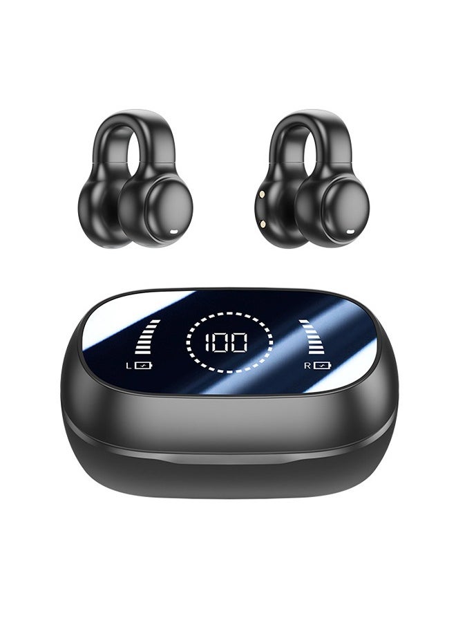 AOLION - Bone Conduction 5.4 Bluetooth Earphones with Power Box and Protective Case Android Apple Wireless Earphones 250MAH Battery Capacity 10M Transmission Distance Bluetooth Headset for Cycling Running - Image 1