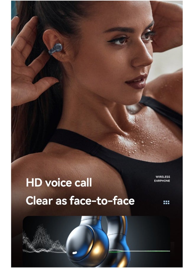 AOLION - Bone Conduction 5.4 Bluetooth Earphones with Power Box and Protective Case Android Apple Wireless Earphones 250MAH Battery Capacity 10M Transmission Distance Bluetooth Headset for Cycling Running - Image 1