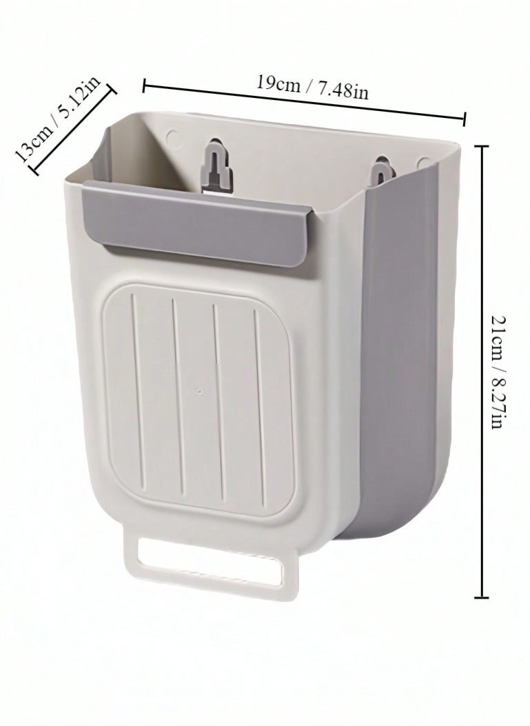 sokany 1pieces Wall Mounted Collapsible Kitchen Trash Can, Home Cabinet Door Hanging Storage Basket, Bathroom Paper Storage Basket, Home Decor, Housewarming Gifts, Room Decor  - Image 2
