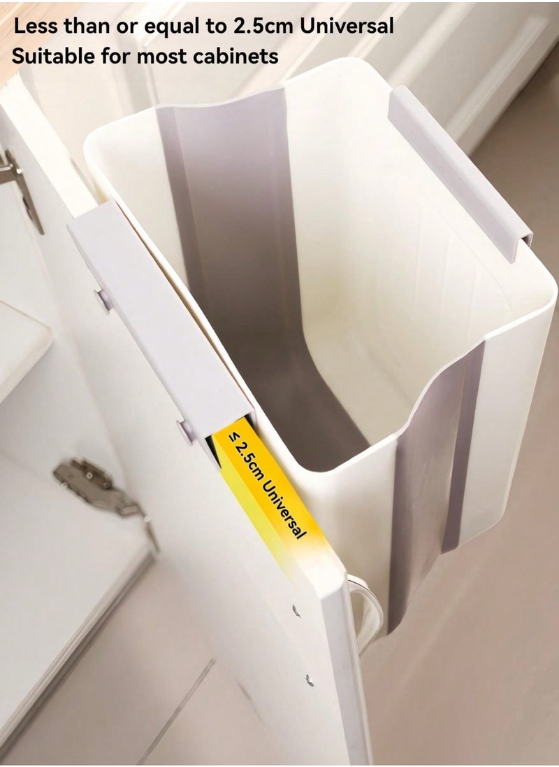 sokany 1pieces Wall Mounted Collapsible Kitchen Trash Can, Home Cabinet Door Hanging Storage Basket, Bathroom Paper Storage Basket, Home Decor, Housewarming Gifts, Room Decor  - Image 3